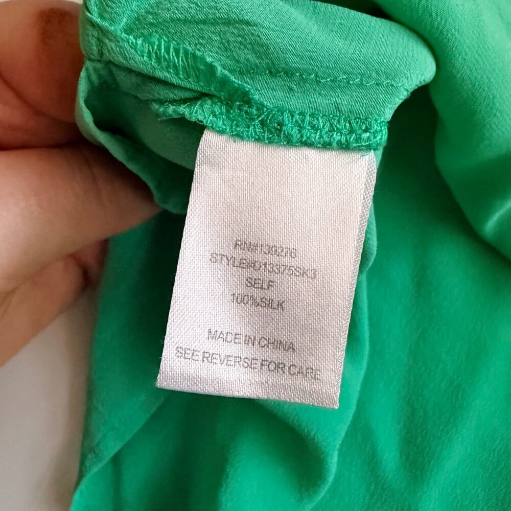 Daniel Rainn Green Silk Cap Sleeve Blouse - Size Unknown - Picture 5 of 7